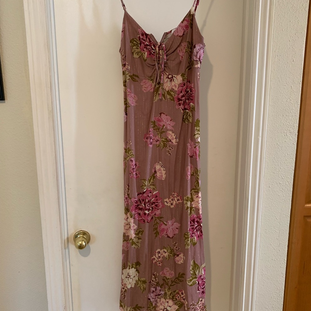 Carly Jean Los Angeles Floral Dress - Pink and Green